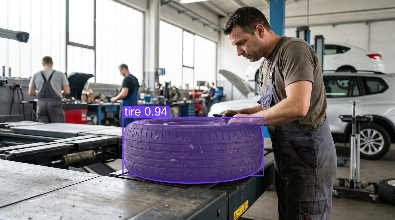 Tire tread wear detection example