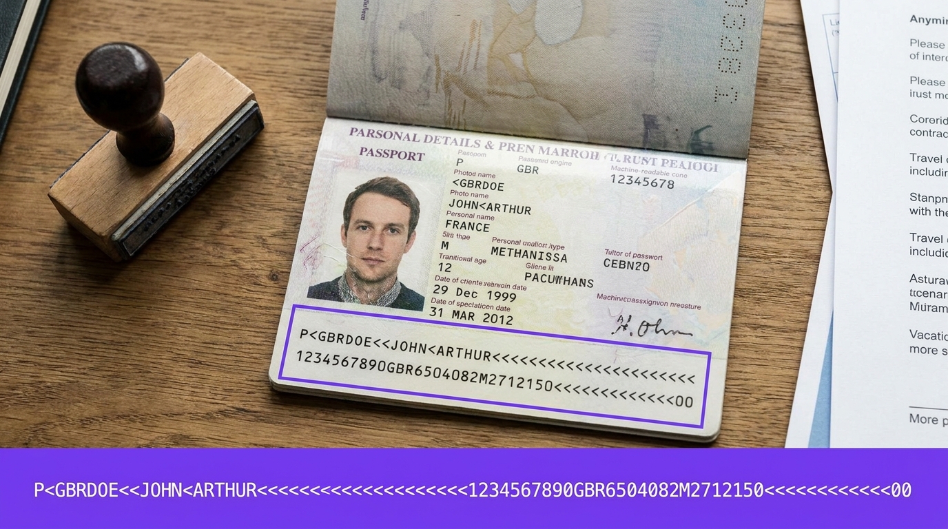 Passport reading example