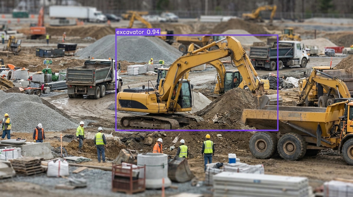 Heavy equipment detection example