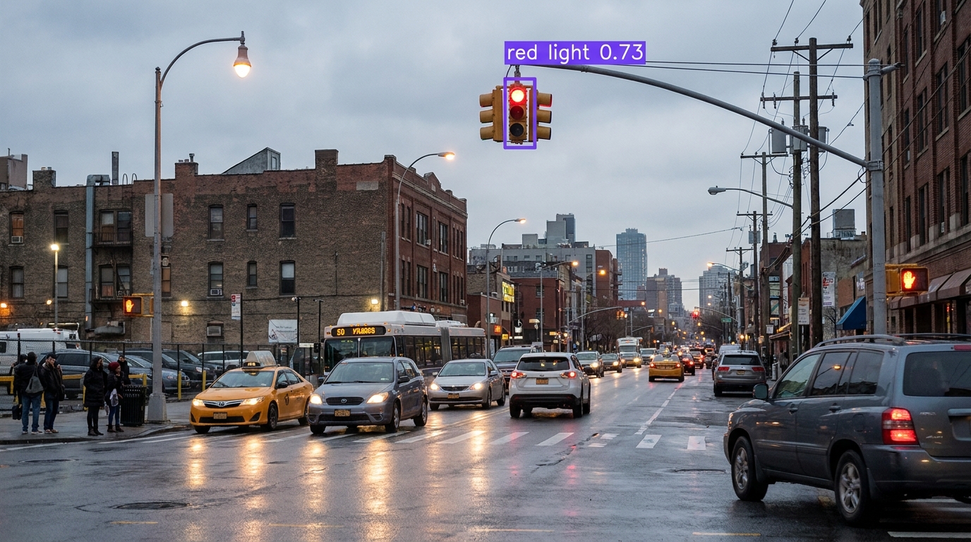 Traffic light detection example