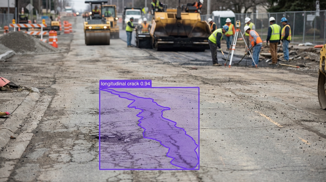 Road crack detection example