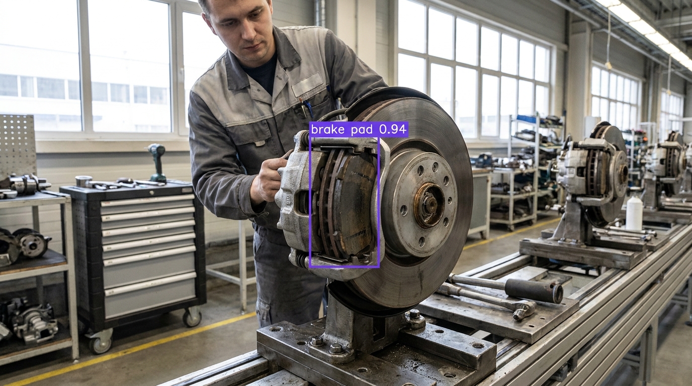Brake pad inspection example