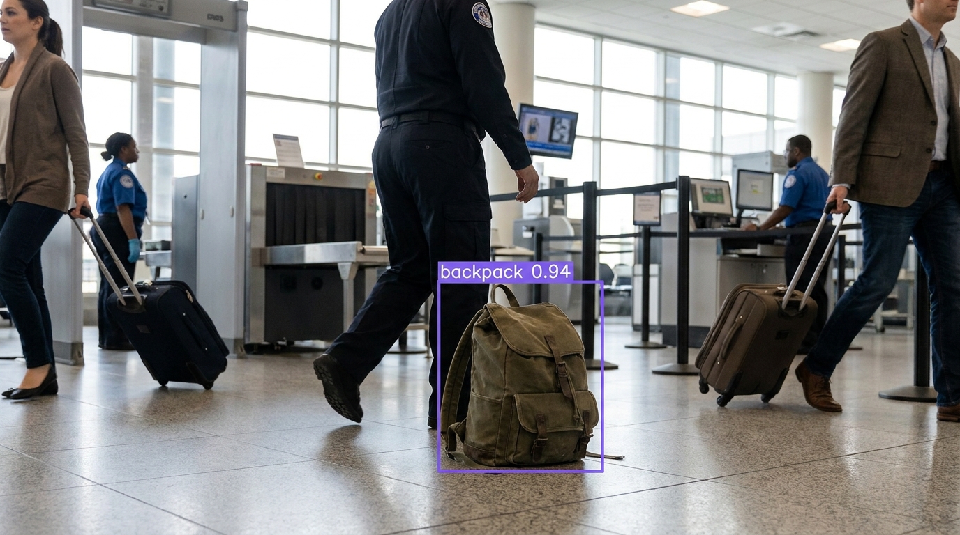 Abandoned object detection example