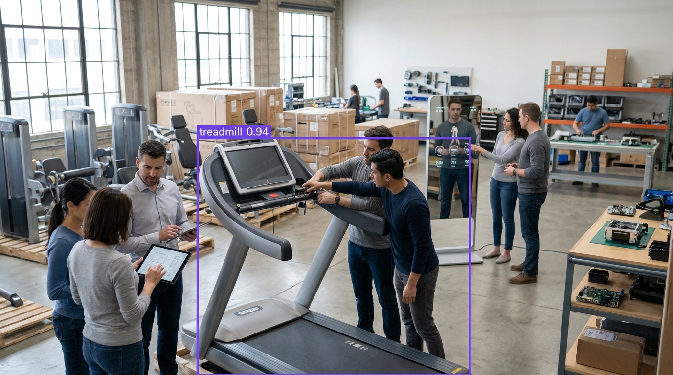 Gym equipment detection example