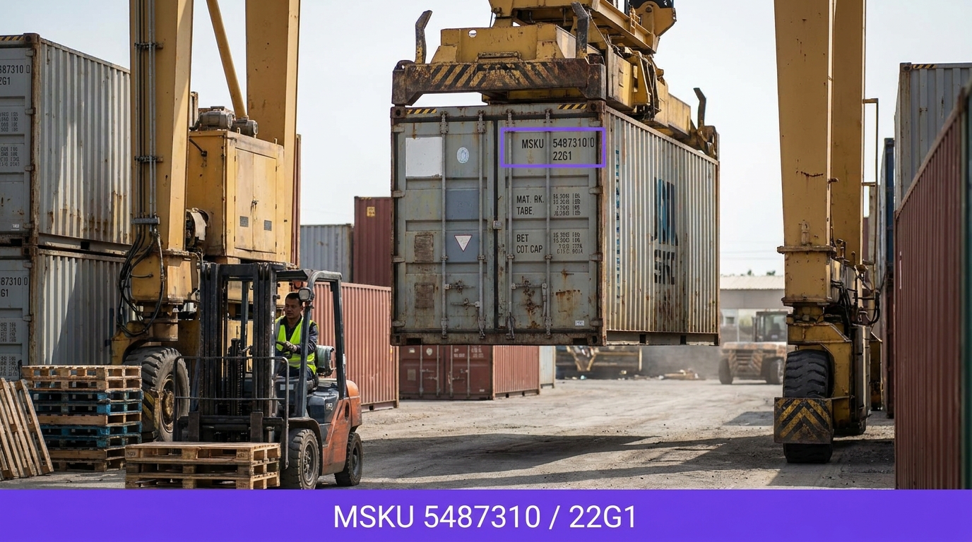 Container number reading example