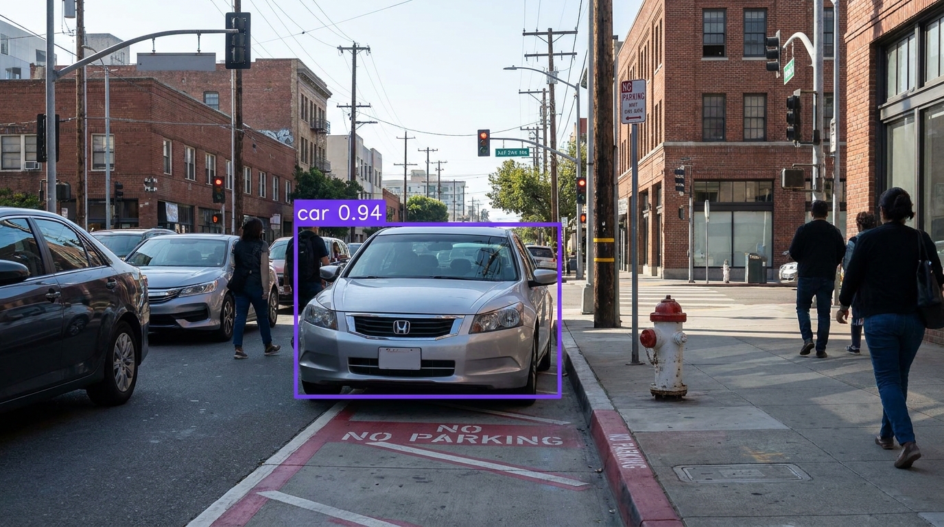 Illegal parking detection example