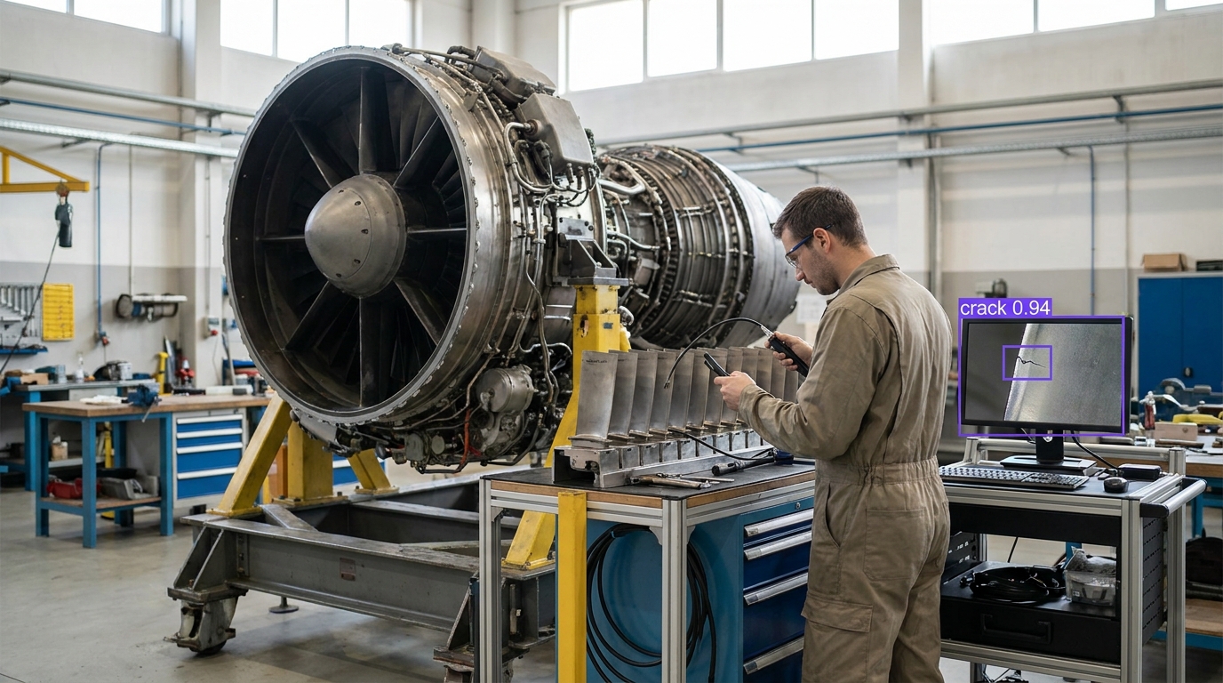 Turbine blade inspection example