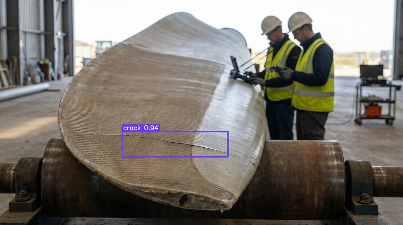 Wind turbine blade inspection example