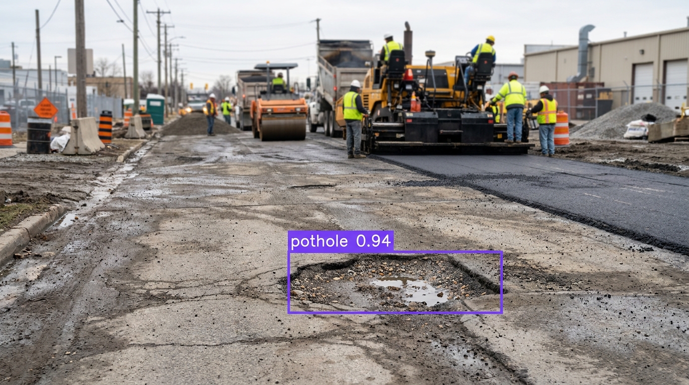 Pothole detection example