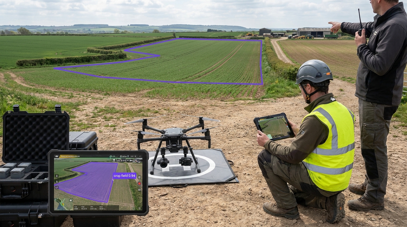 Crop field mapping example
