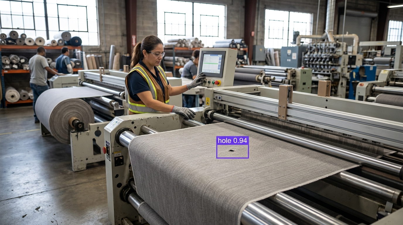 Textile flaw detection example