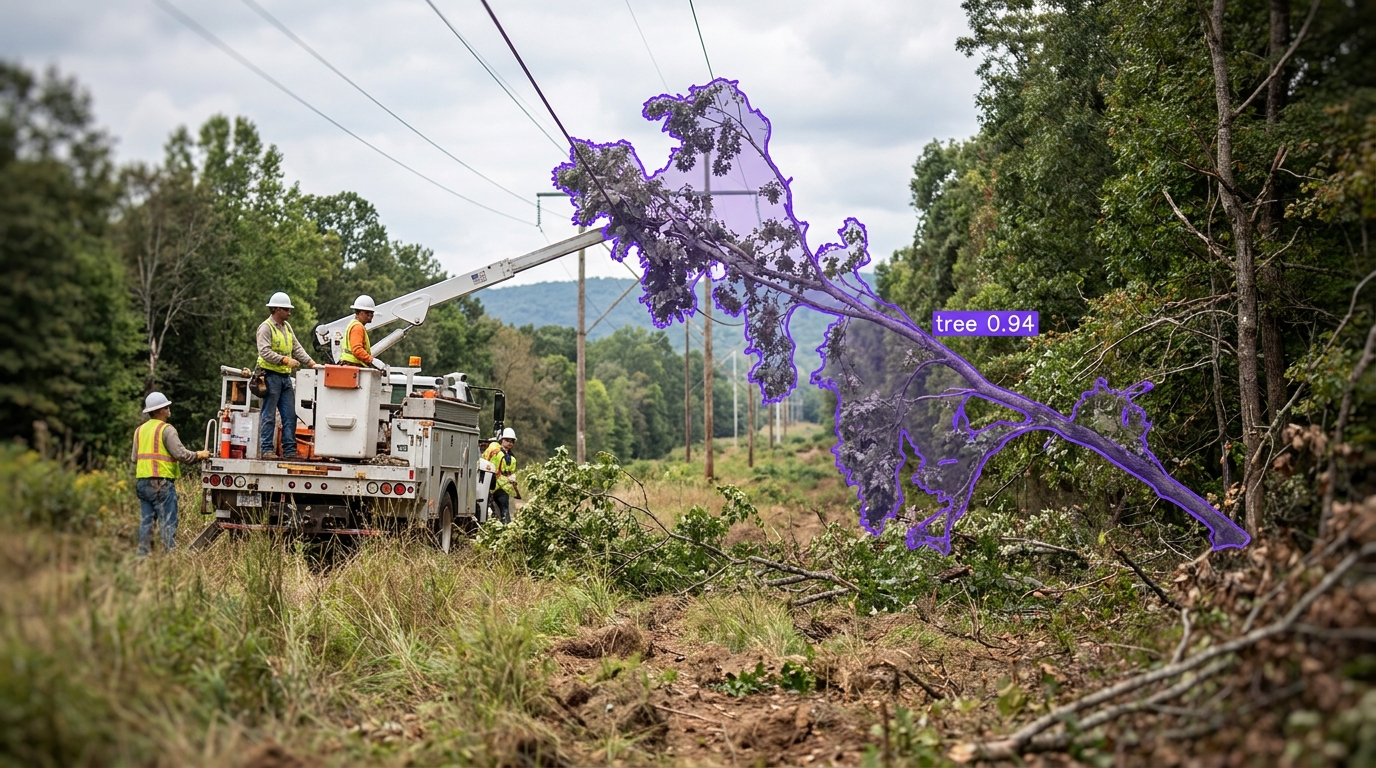 Vegetation encroachment detection example
