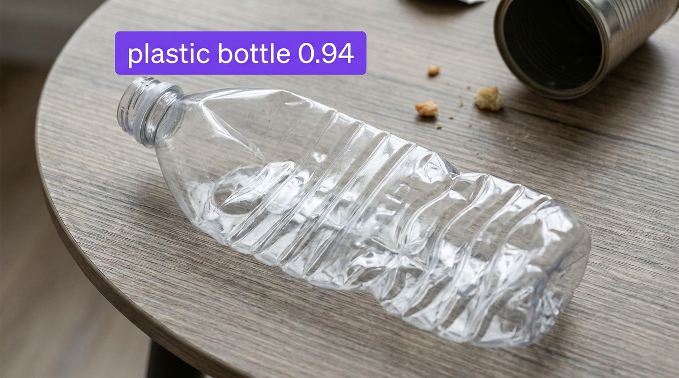 Bottle and can recognition for vending example