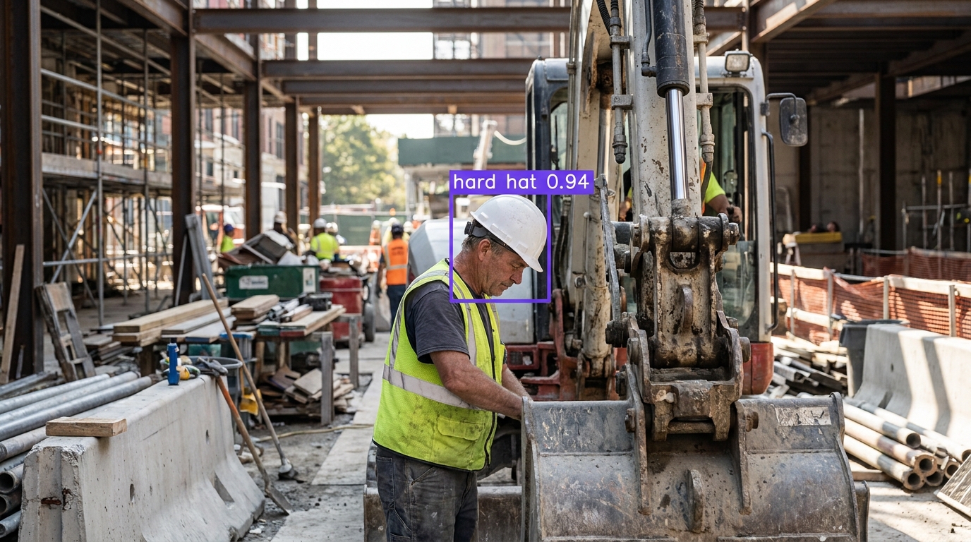 Hard hat detection example
