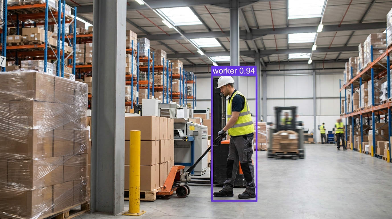 Warehouse worker safety detection example