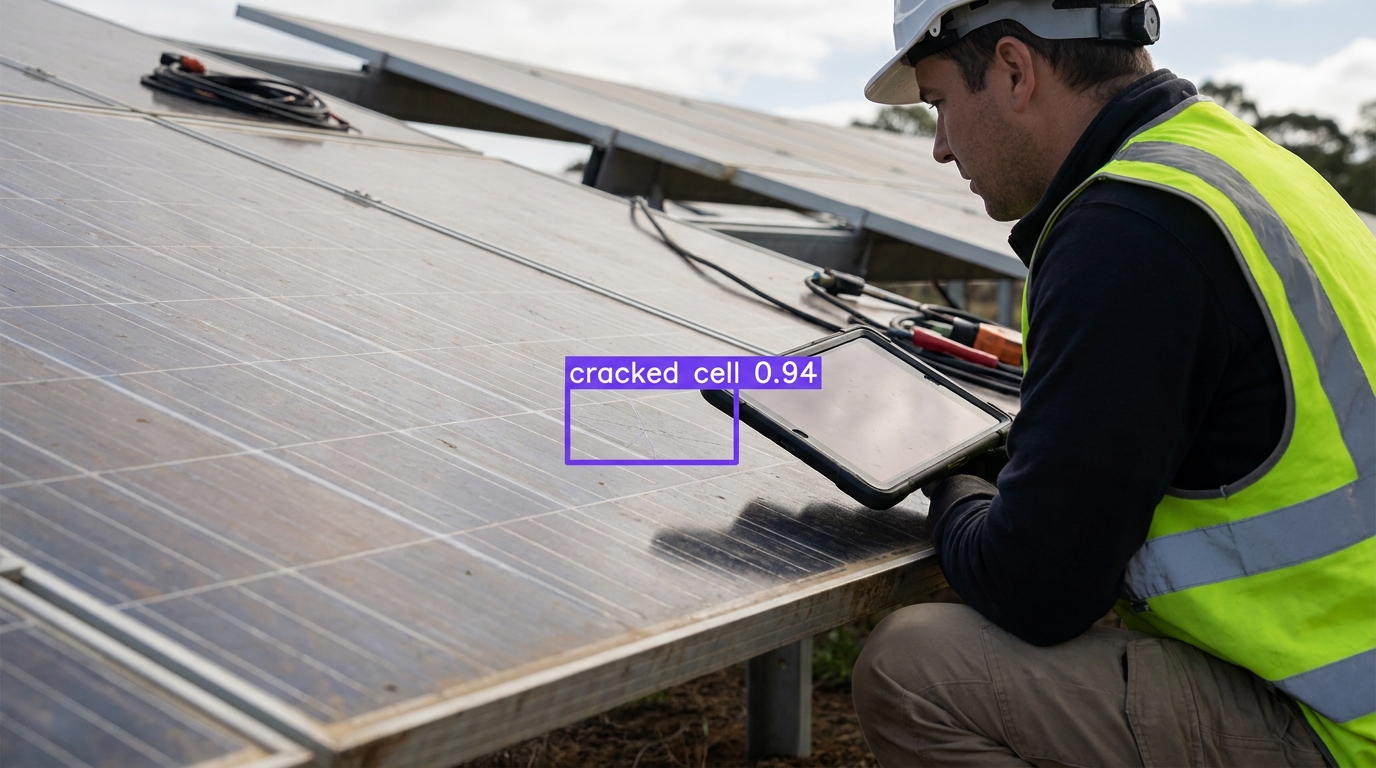 Solar panel defect detection example