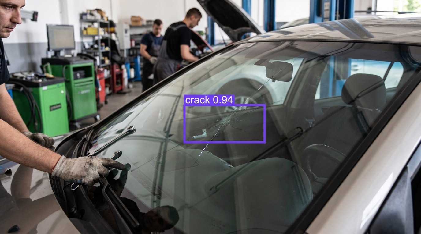Windshield crack detection example